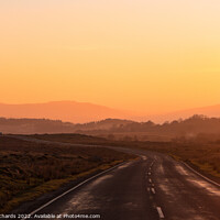 Buy canvas prints of Sunset on the A4059, Brecon Beacons by Chris Richards