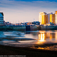 Buy canvas prints of Eastbourne Harbour at Sunset by Chris Richards