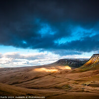 Buy canvas prints of Dramatic Winter Light at Llyn Y Fan Fach, Brecon Beacons by Chris Richards