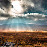 Buy canvas prints of Dramatic Winter Light Over the Brecon Beacons by Chris Richards