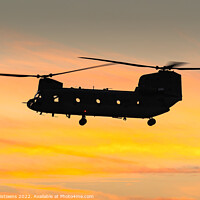 Buy canvas prints of Sunset Chinook by Kris Christiaens