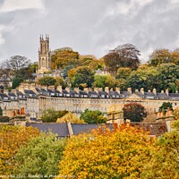 Buy canvas prints of Bath city skyline in autumn  by Rowena Ko