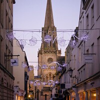 Buy canvas prints of Christmas lights at Green Street, Bath by Rowena Ko