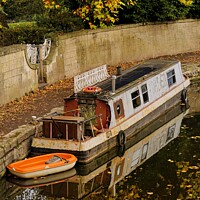 Buy canvas prints of Autumn along the canal near the Sydney Garden in Bath  by Rowena Ko