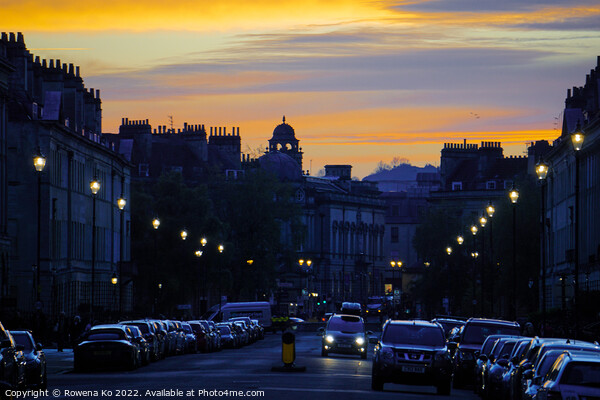 Great Pulteney Street in dusk sunset Picture Board by Rowena Ko