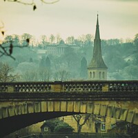 Buy canvas prints of Misty View of Bath City  by Rowena Ko