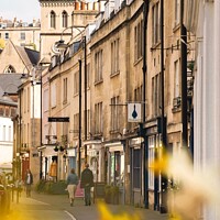 Buy canvas prints of Claverton Street in a Sunny Day by Rowena Ko