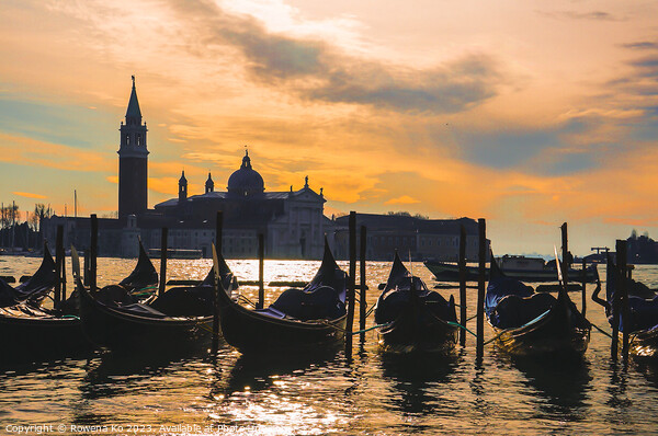 Sunrise in Venice  Picture Board by Rowena Ko