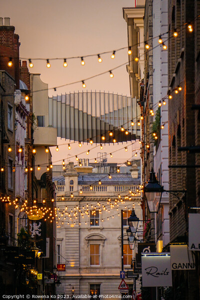Luminescent Floral Street, London  Picture Board by Rowena Ko