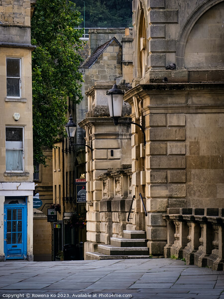 A Peeking view of Abbey Street in Bath Picture Board by Rowena Ko