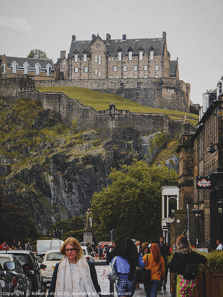 Commanding Edinburgh Castle Panorama Picture Board by Rowena Ko