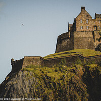 Buy canvas prints of Edinburgh Castle Rising from Castle hill  by Rowena Ko