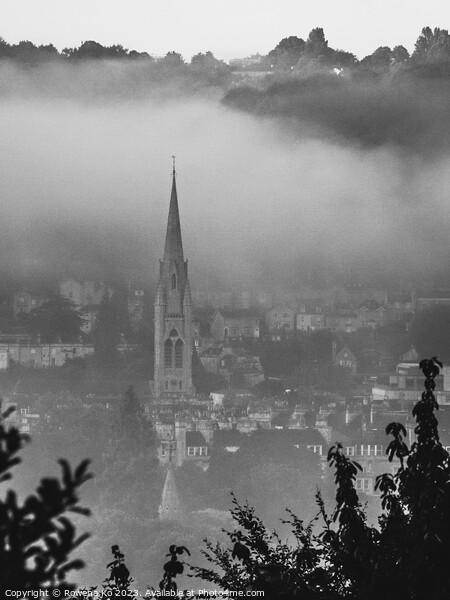 Morning Mist around St John The Evangelist's Churc Picture Board by Rowena Ko