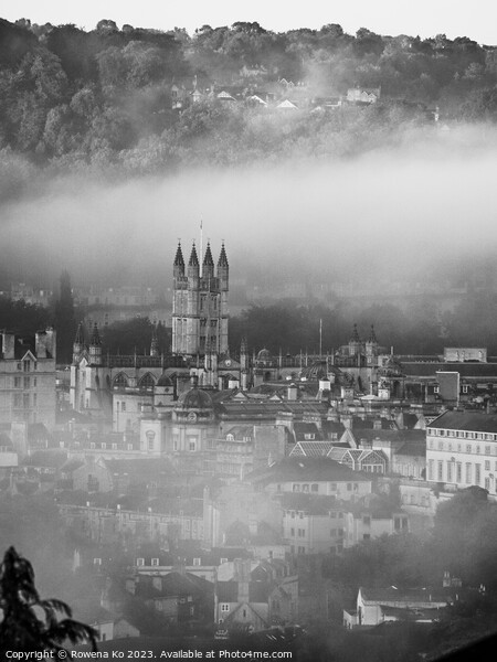 Bath Abbey Veiled in Morning Mist Picture Board by Rowena Ko