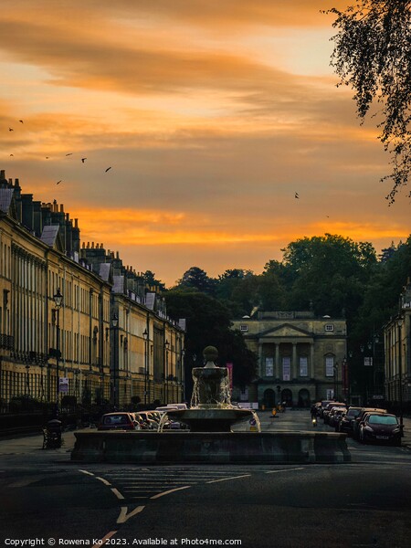 Sunrise at Great Pulteney Street in Bath  Picture Board by Rowena Ko