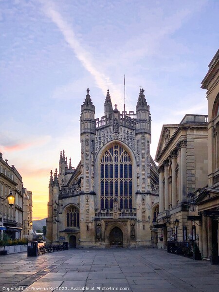 Morning view of Bath Abbey Picture Board by Rowena Ko