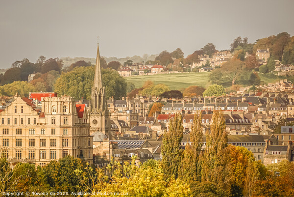 Fall mood photography of UK somerset cotswold city Bath in Golden Autumn  Picture Board by Rowena Ko