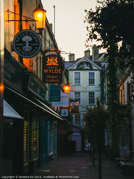 Lightened up Northumberland Place in early morning Bath  Picture Board by Rowena Ko
