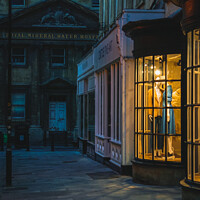 Buy canvas prints of Lightened up Old Bond Street in early morning Bath  by Rowena Ko