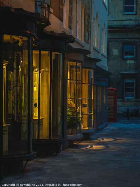 Lightened up Old Bond Street in early morning Bath  Picture Board by Rowena Ko