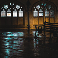 Buy canvas prints of Lightened up Abbey Churchyard in early rainy morning Bath by Rowena Ko