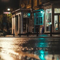Buy canvas prints of Lightened up Argyle St in early rainy morning Bath by Rowena Ko