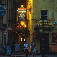 Buy canvas prints of Lightened up Abbey Street in early morning Bath  by Rowena Ko