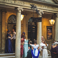 Buy canvas prints of Jane Austen Festival Ball at The Pump Room Bath  by Rowena Ko