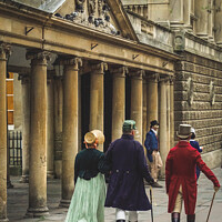 Buy canvas prints of Jane Austen Festival Ball at The Pump Room Bath  by Rowena Ko