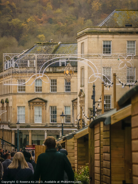 Christmas Market on Union Street in cotswold city Bath Picture Board by Rowena Ko