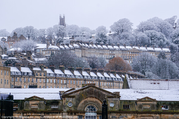 Snow Scenery of the cotswold city Bath Picture Board by Rowena Ko