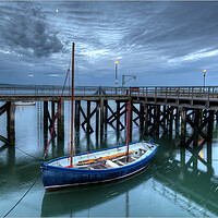 Buy canvas prints of Aberdovey Jetty and Boat by Dave Urwin