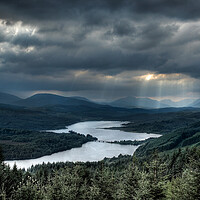 Buy canvas prints of Loch Garry in the Scottish Highlands  by Dave Urwin