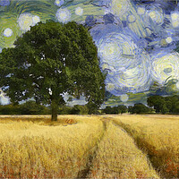 Buy canvas prints of Corn Field After Van Gogh by Dave Urwin