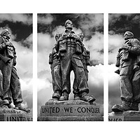 Buy canvas prints of Commando Memorial Triptych (White) by Dave Urwin