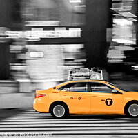 Buy canvas prints of NYC Cab Colour popped by Paul Hopes