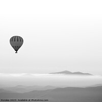 Buy canvas prints of Hot air balloon in Black and White by Catalina Morales