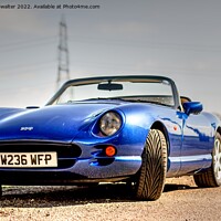 Buy canvas prints of Blue TVR in the countryside by Daniel Gwalter