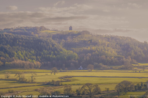Paxton Tower above the Towy Valley Picture Board by Andy Shackell