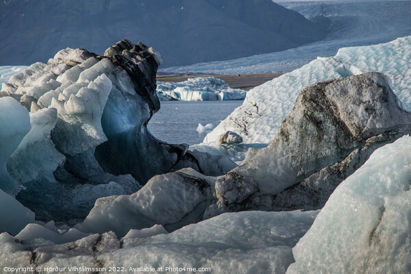 Majestic Blue Iceberg Picture Board by Hörður Vilhjálmsson