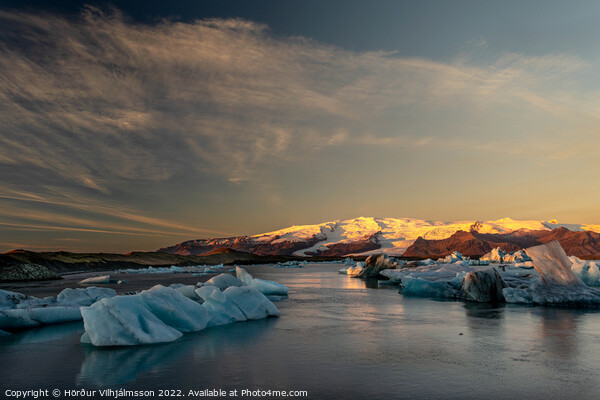 Serene Beauty of a Frozen Paradise Picture Board by Hörður Vilhjálmsson