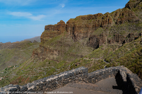 Road to Masca village .Tenerife  Picture Board by Hörður Vilhjálmsson
