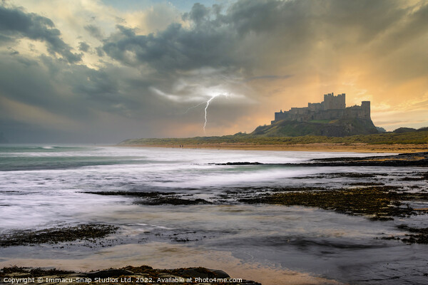 Bamburgh Casle Storm Picture Board by Storyography Photography