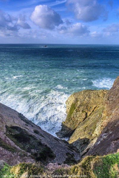 Turquoise seas in Cornwall Picture Board by Nathan Atkinson