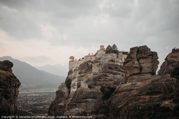 Meteora Monastery, Mountain, Greece Picture Board by Veronika Druzhnieva