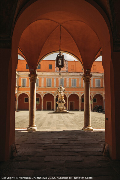 Building arch. Palazzo dell'Arcivescovado. Building, Italy Picture Board by Veronika Druzhnieva