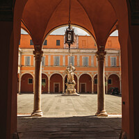 Buy canvas prints of Building arch. Palazzo dell'Arcivescovado. Building, Italy by Veronika Druzhnieva