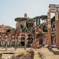 Buy canvas prints of Old building, Ruins in old town. Rome, Italy by Veronika Druzhnieva