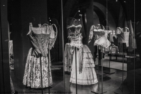 Old corsets in black and white Rijksmuseum, Amsterdam Picture Board by Veronika Druzhnieva