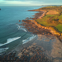 Buy canvas prints of Early morning Mewstone and Wembury Beach by Mark Radford